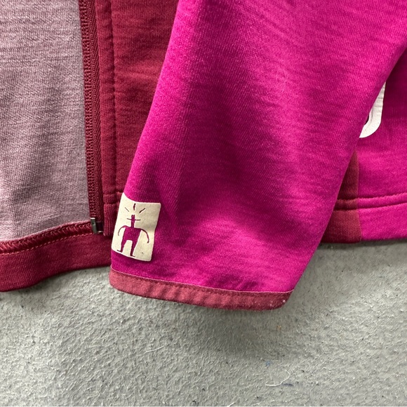 Smartwool full Zip Intraknit Hooded Merino Wool Jacket Magenta Berry Women’s M - Picture 3 of 16